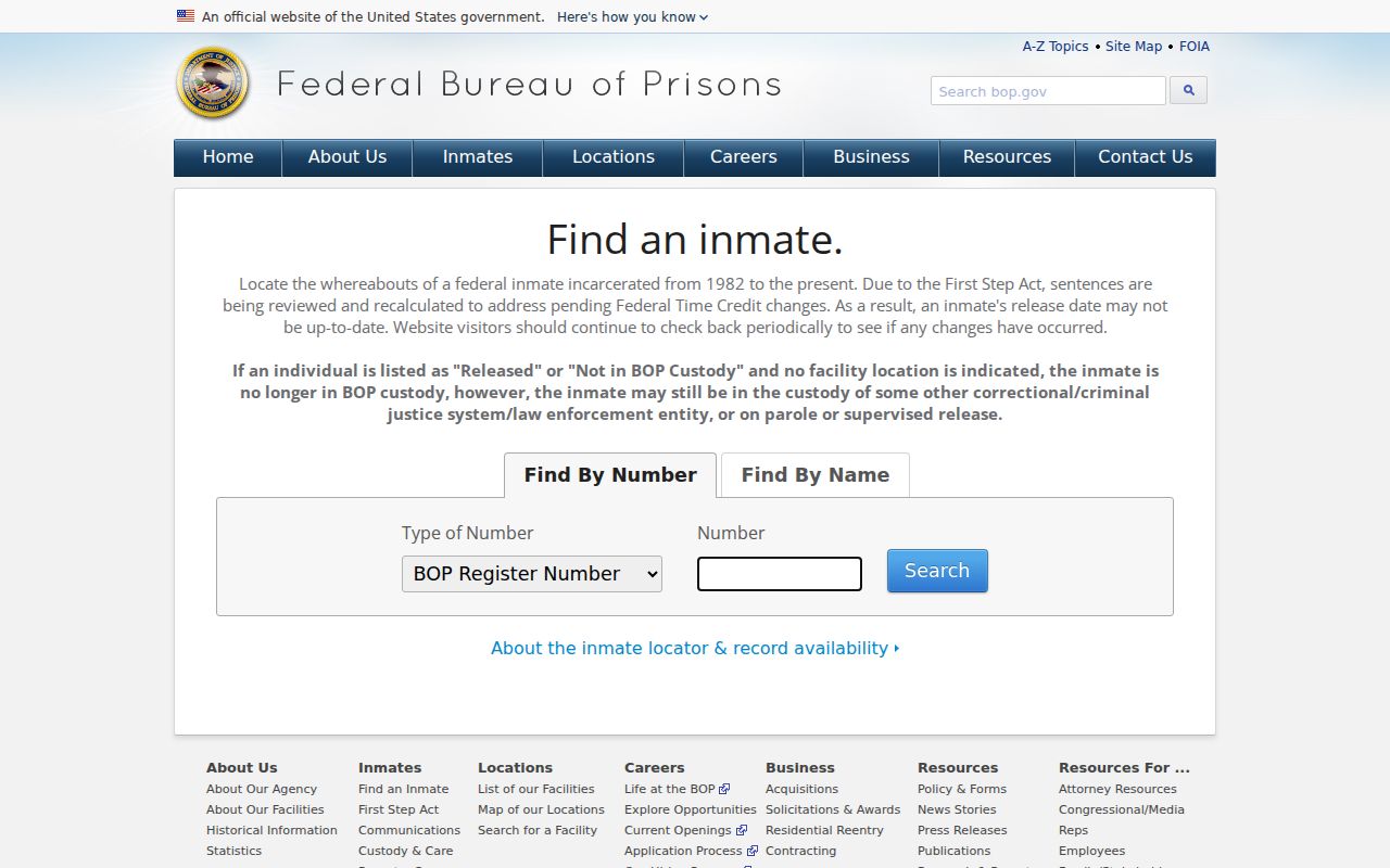 Alderson Monroe County criminal records federal inmate locator