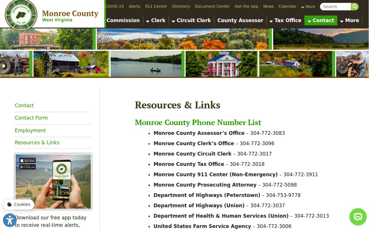Monroe County office contacts for arrest record requests