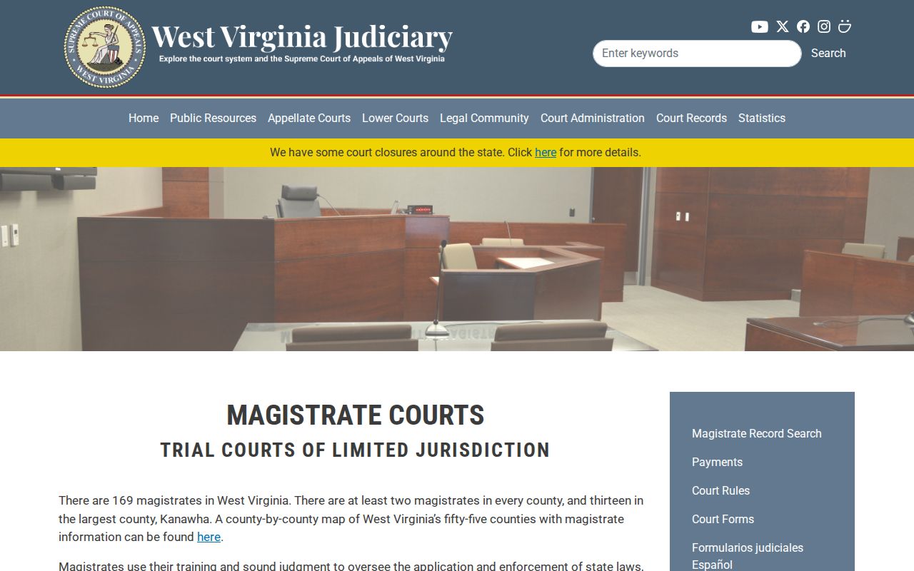 West Virginia magistrate jurisdiction for Monroe County criminal cases