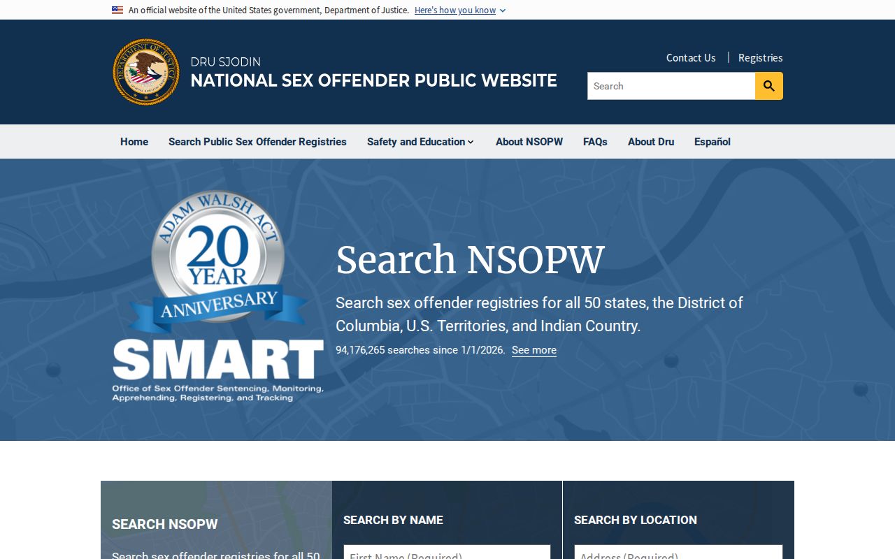 Monroe County sex offender check using the national NSOPW search